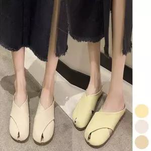 여자 발 편한 여름 블로퍼 뮬 슬리퍼 1.5cm 낮은 굽 WC39FE9