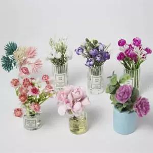 납골당꾸미기 꽃화병 미니어처 추모관 봉안당 제사상 납골당조화 인조꽃 유리병 화분