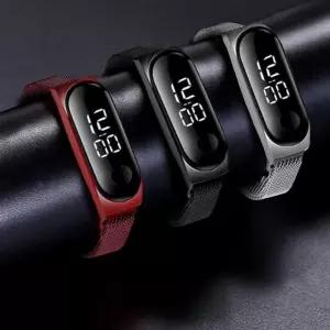 LED 남자 여자 스크린 스포츠 메탈 방수 손목시계 LED시계 손목시계