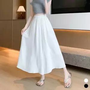 [라일리여성의류] Rly 여성 여름 허리밴딩 와이드핏 치마바지 편한 통바