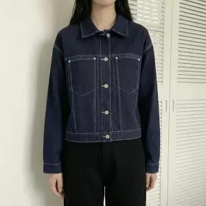 [올리비에스클로젯] 스티치 코튼 카라 자켓_O2601JK001A