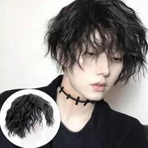남자 남학생 파티 헤어 스타일 패션 소품 웨이브 가발 (KYR-WBD7580)