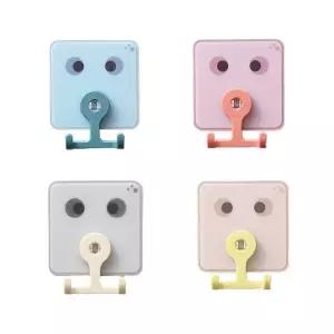 사각형 벽걸이 후크 2구 귀여운 행거 수납 고리 (WFKLKDD)