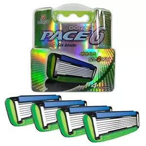 [도루코]고품질 B도루코 페이스6 교체식면도기용 리필날4매 면도세트 교체용 리필면도기 정품 WFHU1WP