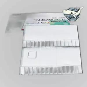 30칸 수채화 팔레트 알루미늄 검정 색상