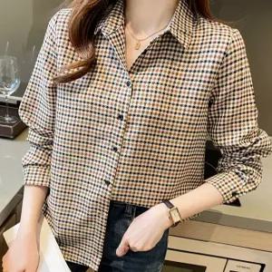 [패션시그널]도트체크 셔츠블라우스 F7CC64