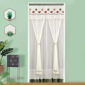 문커튼 가리개 레이스 방문 가림막 90x200cm 주방 현관 공간분리 가리 입구 접착 베란다 다용도 도실