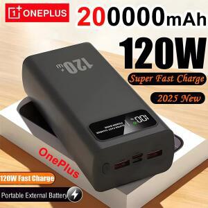 OnePlus 120W 초고속 충전 보조베터리 200000mAh 고용량 배터리 디지털 디스플레이 Iphone Samsung Xiaomi