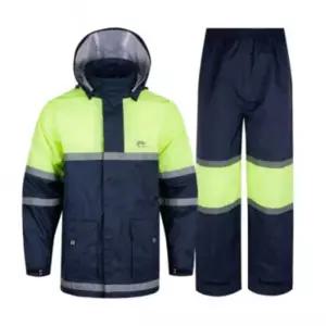 탈부착 방수후드 야간반사 작업 상하의 우의 레져우비