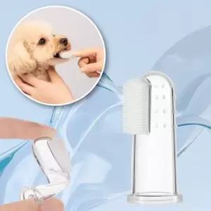 강아지 고양이 투명 손가락 칫솔 구강 케어 강아지칫솔 고양이칫솔 반려동물칫솔
