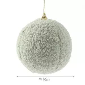 패브릭 장식볼 뽀글폼폼이 2개 10cm 포근한 소품크리스마스 트리오너먼트 트리볼 트리품 장식품 인형 용품
