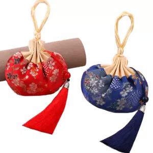 1+1 실크 자수 아기 복주머니 대형 어린이집 설날 세뱃돈 봉투 용돈 주머니 외국인선물