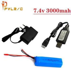 Teranty-전력 7.4V 3000mah Lipo 배터리 + 충전기 Frsky Taranis X9D 플러스 송신기 원격 컨트롤러 예비 부