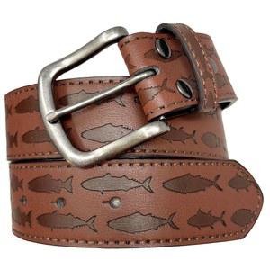 남성 낚시 가죽 벨트 스트랩과 금속 버클 1 5인치 너비 스냅 레이크 리버 낚시꾼 배스