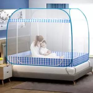 양문형 원터치 모기장 바닥있는 대형 캐노피 3인용 방충망 침대모기장 원터치모기장