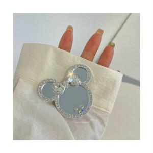 반짝는 보석 달린 고양 귀 양 그립톡 트톡 캣와 꽃형태