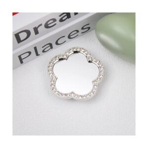 반짝는 보석 달린 고양 귀 양 그립톡 트톡 캣와 꽃형태