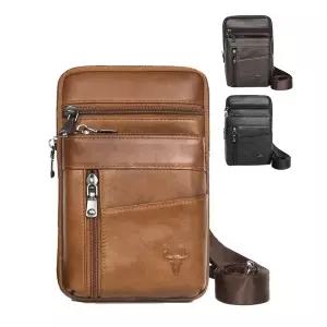 [블루마운트]HF131-7 블루마운트 천연소가죽 오일지 크로스백 가방