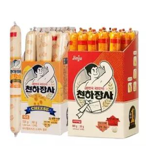 천하장사 왕봉스틱800g 소시지 오리지널1개 콰트로치즈2개