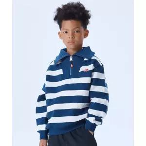 [뉴발란스]KIDS PREP SPORTS_카라 반집업 스트라이프 아동 스 셔츠 NK9CF4303U59 700399