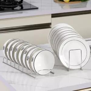 주방 접시 정리대 밥그릇 스텐 거치대 물빠짐 접시선반 수납