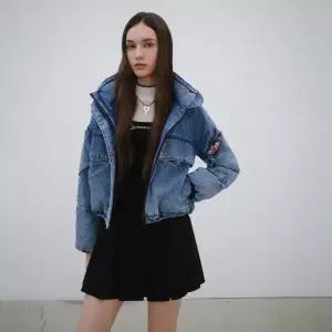 [롯데백화점]에고이스트 후드 탈부착 데님 워싱 점퍼 ER4DZ961