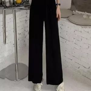 밴딩 와이드 여름 쿨팬츠 여성 밴딩 여성 편한 바지 WFLRZIP