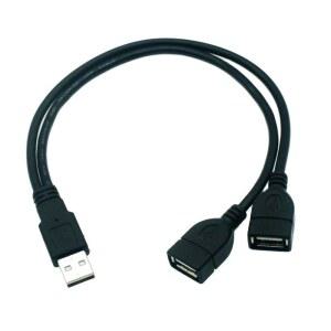 1PC 30CM USB 2.0 A 1 남성 2 듀얼 USB 여성 데이터 허브 전원 어댑터 Y 분배기 USB 충전 전원 케이블 코드 연장 케이블