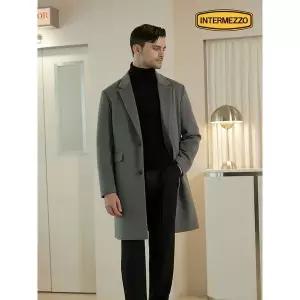 [하프클럽/인터메조]인터메조 울캐시미어 덕다운 코트 그레이 IMFFMCT107