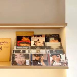 아크릴 CD앨범 진열대 투명 계단형 디스플레이 보관 거치