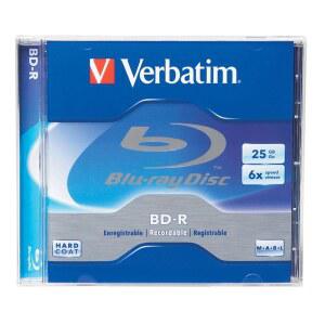 버바팀 96910 BD-R 25GB 6배 블루레이 녹화 가능 미디어 디스크 - 주얼 케이스 박스 1개