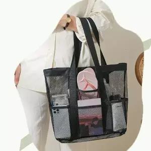 ( )it 비치백 수영가방 망사 물놀이 가방 샤워 모래놀이