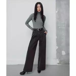 더엣지 25FW 투턱 기모 와이드 데님 2067225023 100588