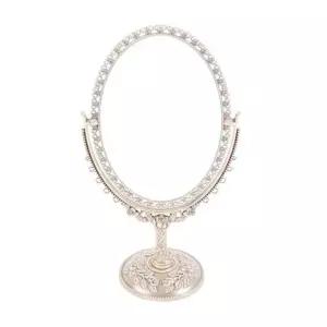 스탠드 탁상 거울 메이크업 화장 엔틱 거울 실버 중