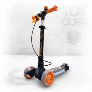 토이큐브킥보드 유아 세발킥보드 티큐브 블랙 접이식 LED 씽씽이 1P