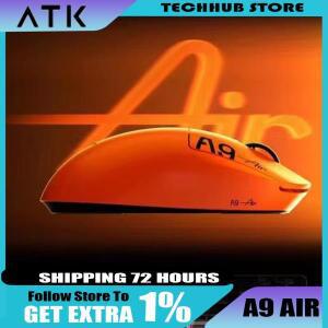 ATK A9 에어 얼티밋 블루투스 마우스 유선 PAW3950Ultra 듀얼 8k e스포츠 게이밍 경량 PC 액세서리 FPS