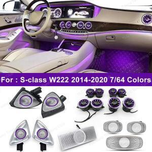 자동차 주변 조명, 메르세데스 벤츠 W222 트위터 스피커, 에어 벤트 안경, 독서등, 후면 지붕