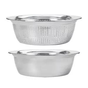 퀸센스 모담 대형 스텐 바스켓 대야 다라이 2종세트