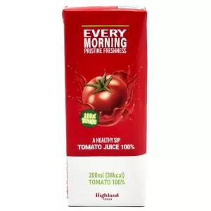 하이랜드프레쉬 100% 토마토주스 무설탕 무첨가 NFC 토마토즙 200ml 72개