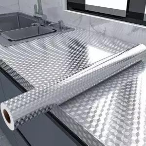 싱크대 시트지 스티커 타일 알루미늄 주방 셀프 필름지 방수 벽 상판 레인지 덧방 오염방지 열에강한