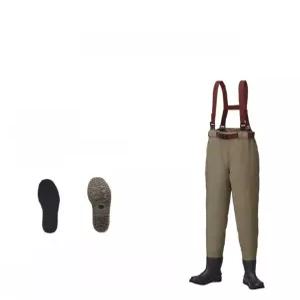 웨이더 가슴장화 장화 스파이크 고무창 테플론 코팅 방수