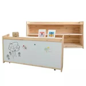 웰우드 딩고C 삼나무 보드형 낮은 2단 책장 교구장