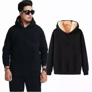 데일리룩 안감 두툼한 겨울 퍼 융털 후드 기모 티셔츠