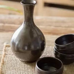 막걸리 전통 옹기 술병 동동주잔 주기술병 술잔