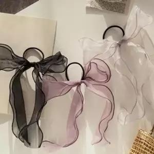 쉬폰 하늘하늘 추천 리본머리끈 왕리본 꾸안꾸 당고머-WFI1HUL