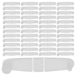 100pcs 플라스틱 키 체인 클립 투명 아크릴 커넥터 액세서리 접는 접이식 열쇠 고리 유연한