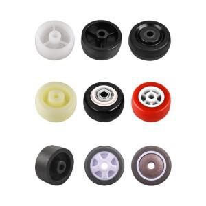 4개세트 라이트 싱글 휠 11.251.522.53 인치 플라스틱 바퀴 한 가구 범용 롤러 캐스터 액세서리