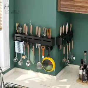 무타공 블랙 벽걸이 칼꽂이 칼거치 벽면 칼정리함