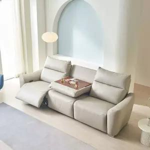 시트앤모어 그라시아 천연통가죽 3모터 경추 전동 리클라이너 4인소파 KC4121