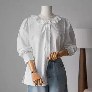 (안나앤플러스) 브닌 레이스 카라 블라우스[셔츠EC487] 빅사이즈
